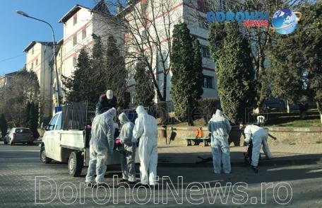 Primăria Dorohoi informează că a început acțiunea de dezinfectare a tuturor scărilor de bloc - FOTO