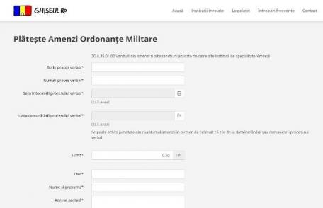 ANAF facilitează plata online a amenzilor aplicate pentru încălcările Ordonanțelor Militare