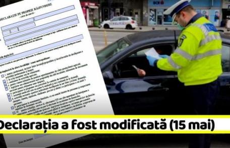 Alertă! Declarația pe proprie răspundere a fost modificată în această după-amiază