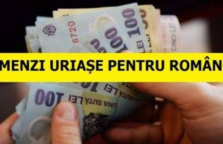 Amenzi usturătoare începând de mâine. Care sunt sumele pe care le vor plăti românii care nu respectă legea