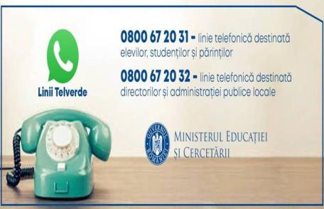 Linii Telverde destinate informării cu privire la începerea noului an școlar