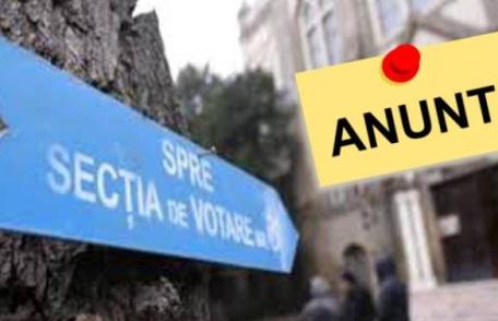 Anunț privind delimitarea și numerotarea secțiilor de votare - Alegeri Publice Locale 2020