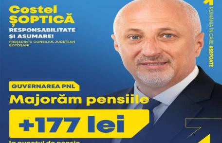 PNL Botoșani: Pensionarii botoșăneni primesc pensii majorate