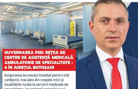 Costel Lupașcu: „Guvernarea PSD va realiza o rețea națională de centre de asistență medicală ambulatorie de specialitate, inclusiv în județul Botoșani