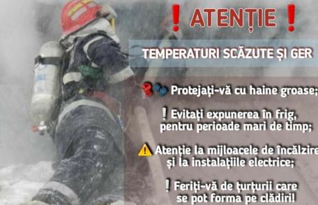 ATENȚIE! Se anunță temperaturi scăzute și ger