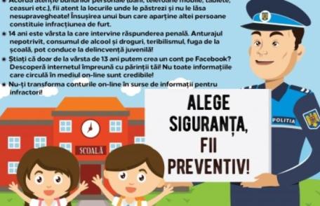 Poliţiştii botoşăneni alături de elevi în Săptămâna Altfel