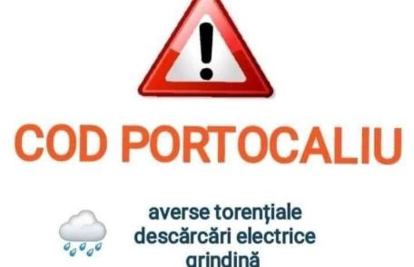 Județul Botoșani se află sub avertizare meteorologică tip cod portocaliu de furtună