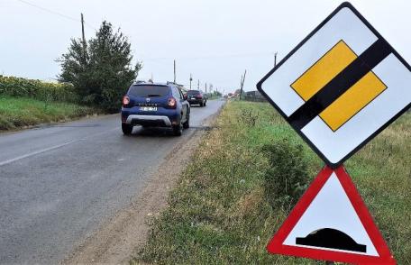 Limitatoare de viteză în intersecțiile cu probleme de pe drumurile județene - FOTO