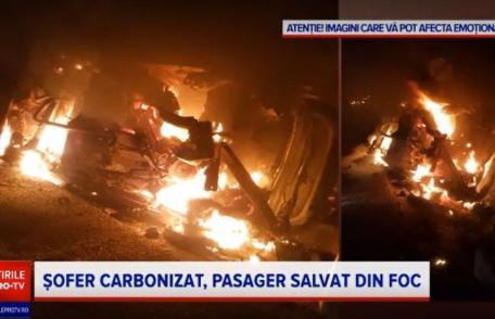 Accident înfiorător pe drumul Iași – Târgu Frumos! Un bărbat de 41 de ani a murit carbonizat