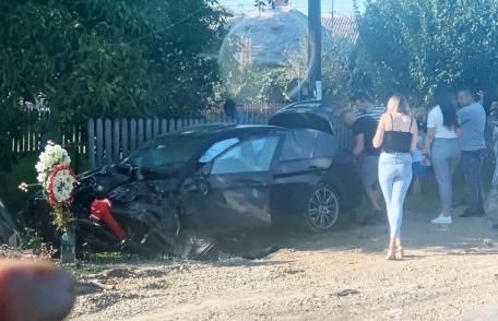 Trei maşini implicate într-un accident la Ibănești. Un tânăr de 18 ani a avut nevoie de îngrijiri medicale - FOTO
