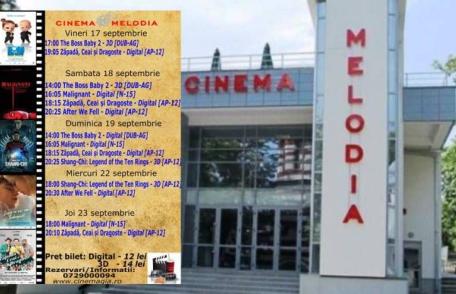 Vezi ce filme vor rula la Cinema „MELODIA” Dorohoi, în săptămâna 17 - 23 septembrie – FOTO