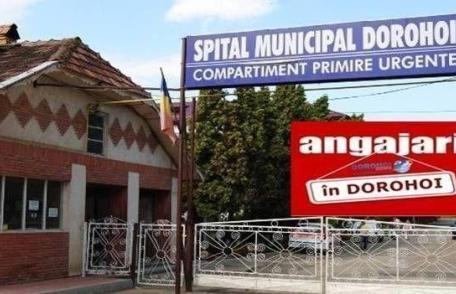 Spitalul Municipal Dorohoi organizează concurs pentru patru posturi pe perioadă nedeterminată. Vezi detalii!