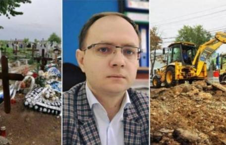 Primăria Botoşani a închiriat un excavator pentru gropile morţilor de COVID