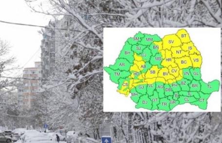 Cod galben de ninsori în județul Botoșani, valabil de marți dimineață