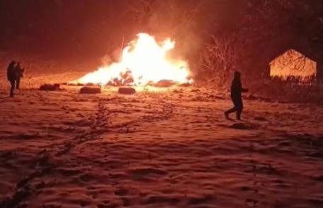 O țigară aprinsă, aruncată la întâmplare, a transformat în scrum opt tone de furaje