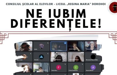 „Ne iubim diferențele!” – activitate SEG desfășurată de Consiliul Școlar al Elevilor al Liceului „Regina Maria” Dorohoi - FOTO