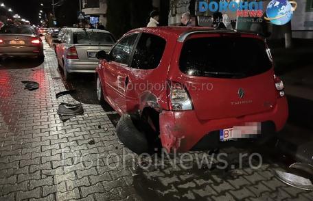 Accident în Dorohoi! Un tânăr beat a distrus mai multe mașini după ce a pierdut controlul volanului - FOTO