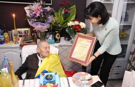 Recunoștință Veteranilor de Război – Veteran sărbătorit de Doina Federovici, președintele CJ Botoșani - FOTO