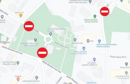 Primăria Dorohoi anunță restricții de circulație în mai multe zone centrale. Vezi detalii!