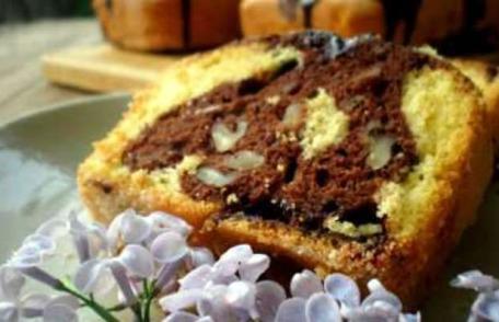 Chec cu nucă și ciocolată