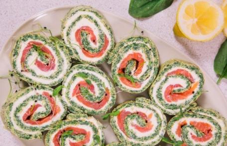 Ruladă cu somon afumat