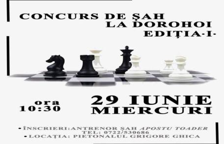 Învitație la șah pentru copii, pe Pietonalul Grigore Ghica din Dorohoi