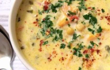 Supă cu cartof dulce și porumb