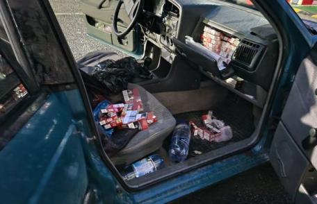 Ţigări şi alcool de contrabandă oprite la intrarea în ţară de polițiștii de frontieră botoșăneni