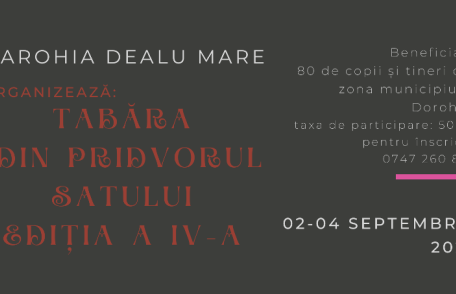 A patra ediție a „Taberei din pridvorul satului” găzduită de Parohia Dealu Mare