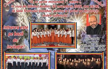 „O, ce veste minunată” – concert de colinde realizat în memoria Părintelui Constantin Muha