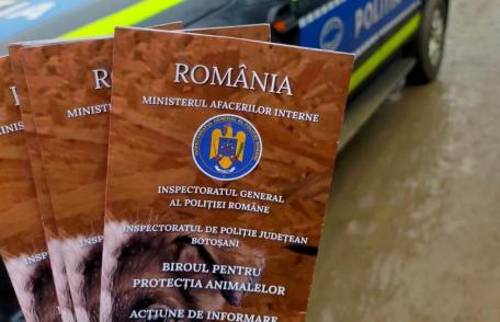 Activități preventive desfășurate de polițiștii biroului pentru protecția animalelor - FOTO