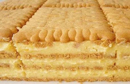 Prăjitură din budincă cu biscuiți