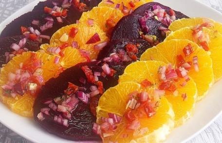 Salată de sfeclă roșie și portocale