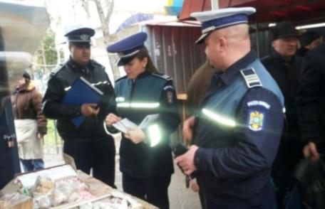 Acțiune a polițiștilor în piețe agro-alimentare și oboare