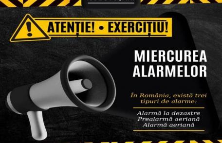 Exercițiu de alarmare publică „MIERCUREA ALARMELOR”