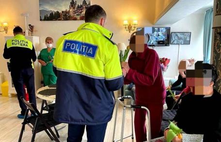 Polițiștii au „dus” primăvara bunicilor de la două cămine de bătrâni din municipiul Botoșani - FOTO