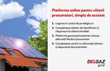 Delgaz Grid a dezvoltat o platformă online dedicată viitorilor prosumatori