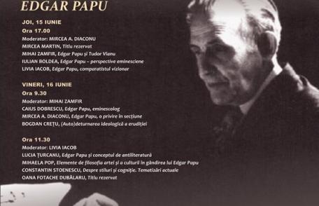 Colocviul de exegeză literară. Ediția a VII-a. In honorem Edgar PAPU