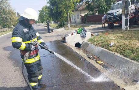 Accident rutier în Flămânzi. O mașină a lovit un cap de pod