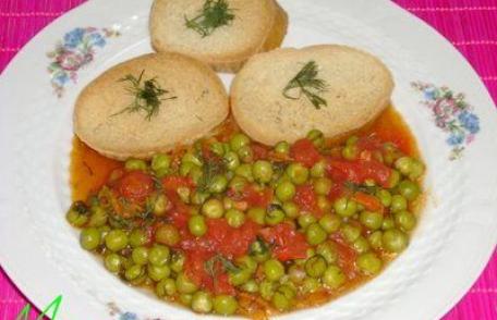 Mancare de mazare cu friganele