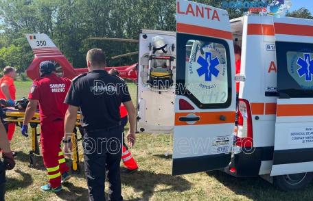 Bărbat de 34 de ani, în comă, preluat de urgență de elicopterul SMURD – FOTO