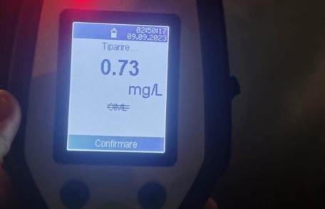 Tânăr depistat cu 0,73 mg/l alcool pur în aerul expirat, scos din trafic de polițiști