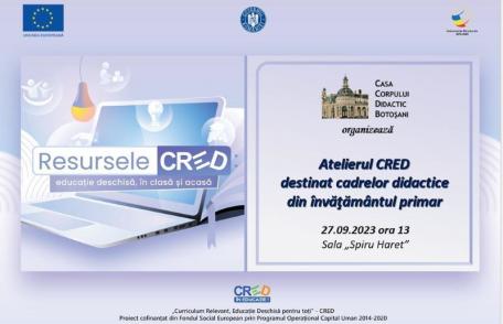 Curs de formare pentru profesori „Resursele CRED: educație deschisă, în clasă și acasă”, organizat de CCD Botoșani