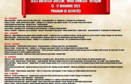 Zilele Bibliotecii Județene ”Mihai Eminescu” Botoșani: Sărbătoarea Culturii și Lecturii