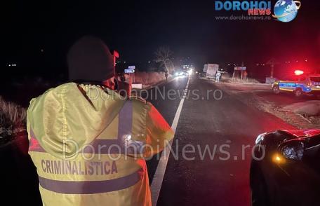 Accident pe drumul Dorohoi – Botoșani! Pieton aflat în traversarea drumului acroșat de un camion - FOTO