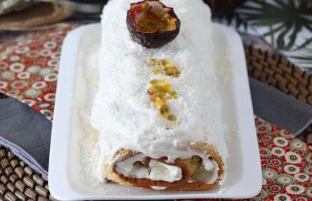 Buturugă cu nucă de cocos și fructul pasiunii