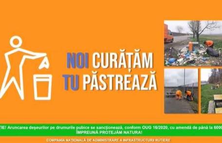 Campanie derulată de Direcția Regională de Drumuri și Poduri Iași: „Noi curățăm! Tu păstrează!”