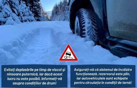 COD GALBEN de intensificări ale vântului, viscol și ninsori pentru județul Botoșani