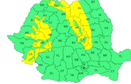 Atenție, șoferi! Este cod galben de ninsori și viscol în zona de munte a Moldovei!