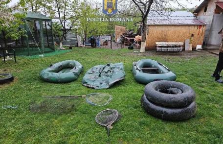 Peste 30 de kilometri de plase monofilament confiscate de la persoane bănuite de braconaj piscicol - FOTO